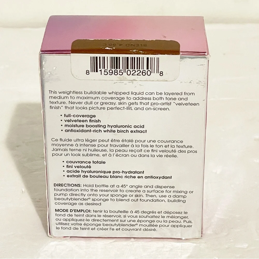 Beauty Blender Bounce Liquid Whip Long‎ Wear Foundation Shade 4.55C New in Box